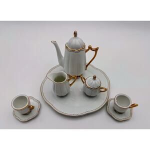 Noble Excellence Mini Tea Set 10 Piece Porcelain Tea Service With Box